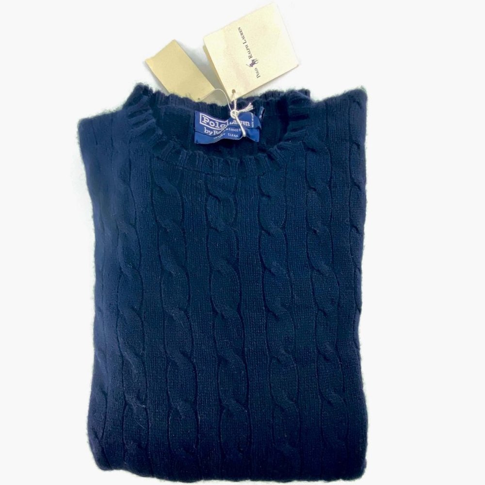 SOLD! Polo Ralph Lauren XL Blue Cashmere Sweater